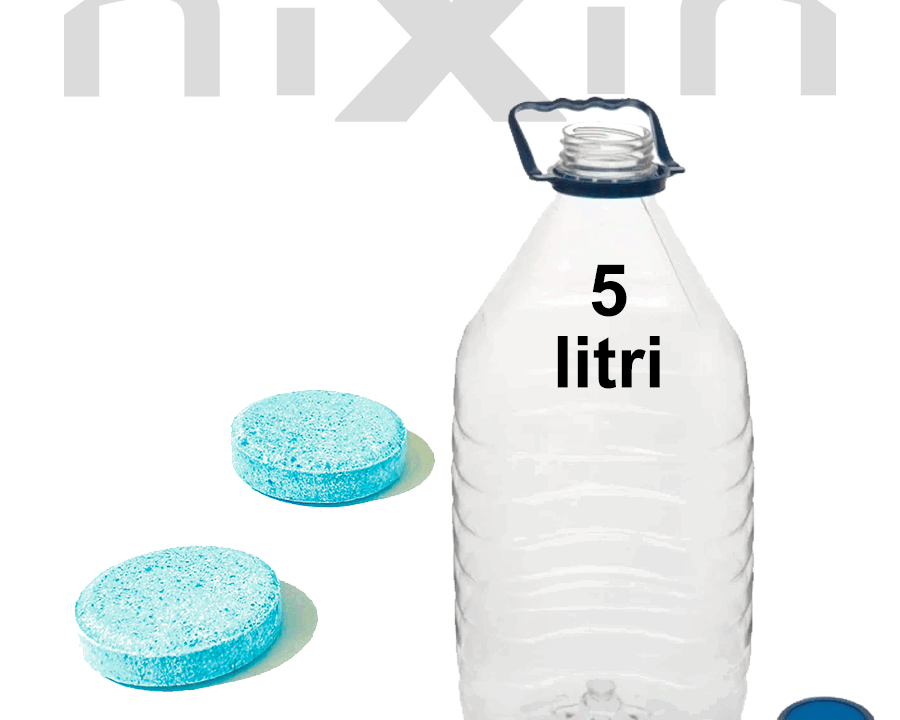 niXin – 2 tablete concentrate - 5 litri lichid de parbriz aplicat pe interior auto premium (scaune, bord, console)