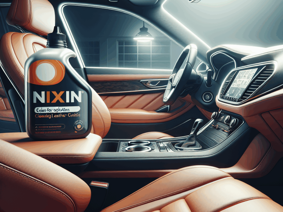 niXin – Soluție pentru curățare tapiserie piele, plastic și vinil – niXin aplicat pe piele auto (scaune, volan, fețe uși)