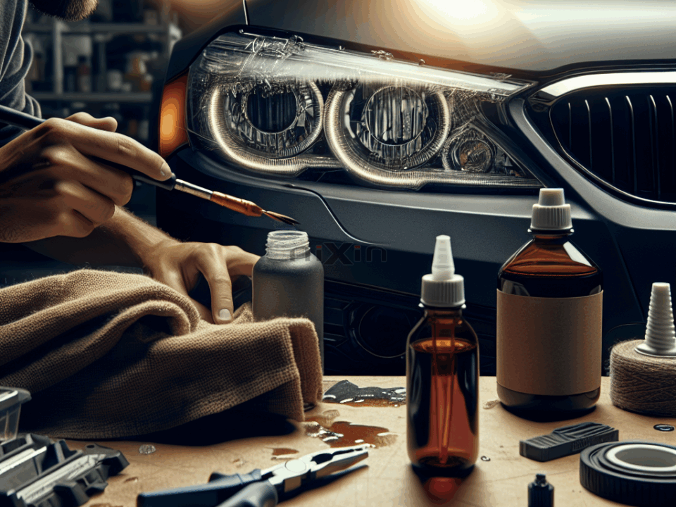 niXin – Soluție pentru Îndepărtat Zgârieturile Auto L120 – niXin aplicat la restaurarea clarității farurilor și stopurilor